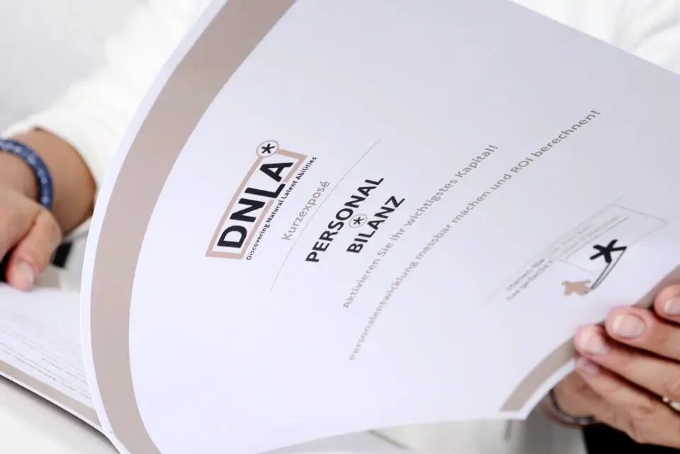 DNLA Potenzialanalyse Auswertungsgrafik für Vertriebskompetenzen und Erfolgsprofil